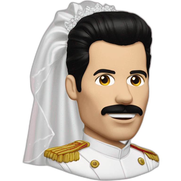 Freddie mercury with bridal emoji