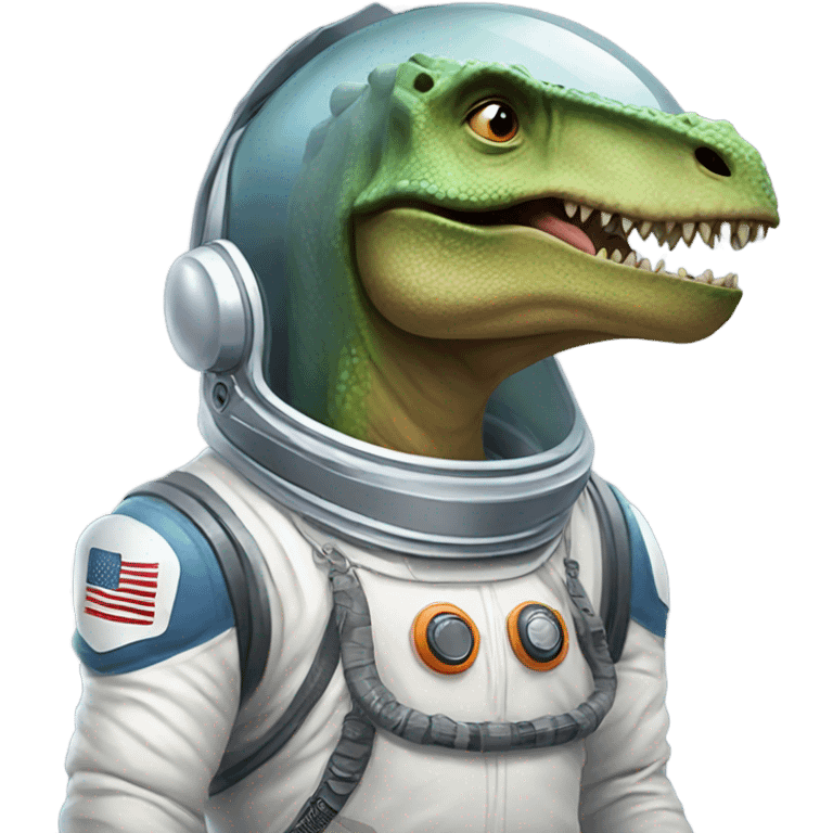 Dinosaur in a space suit emoji