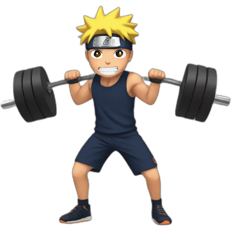 naruto lifting weights emoji