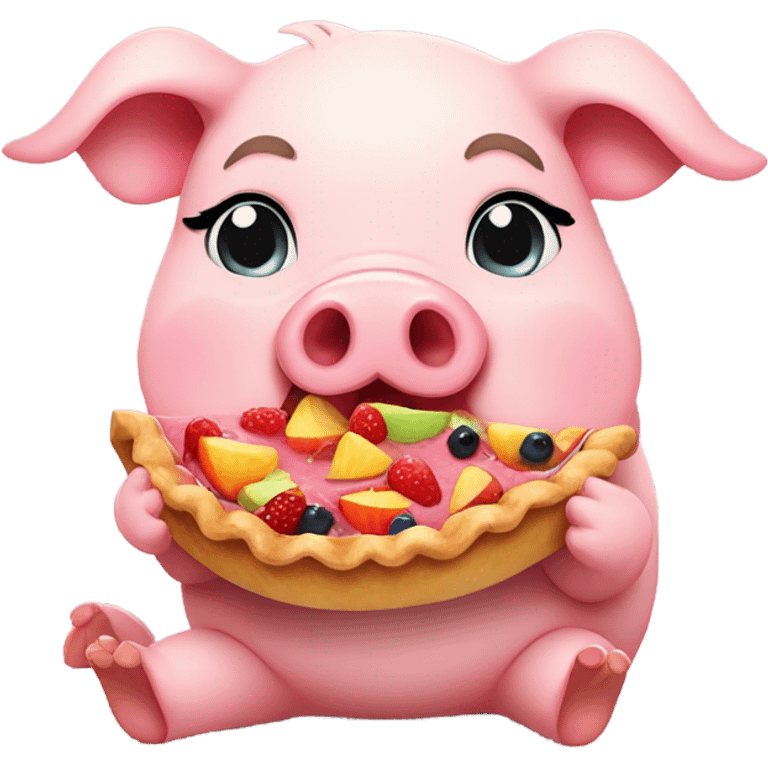 Pig eating pie  emoji