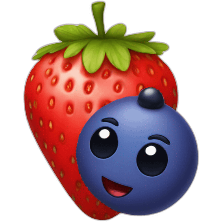 strawberry with blueberry emoji