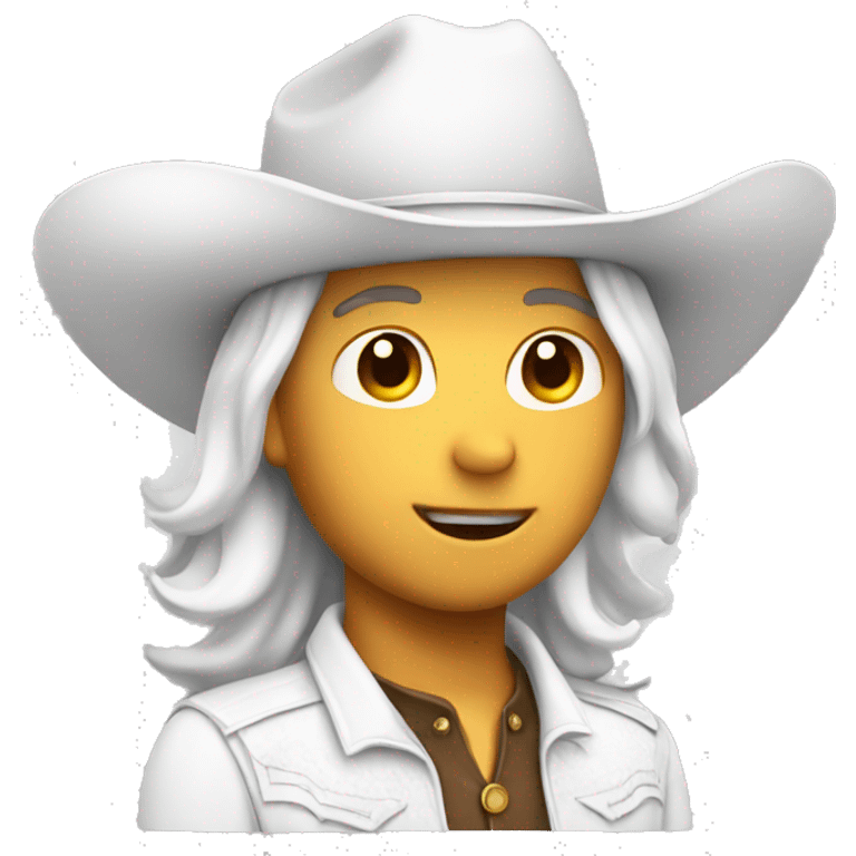 white angel emoji with cowboy hat emoji