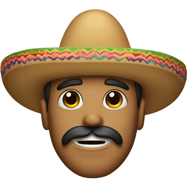 Mexican with sombrero and mustache   emoji