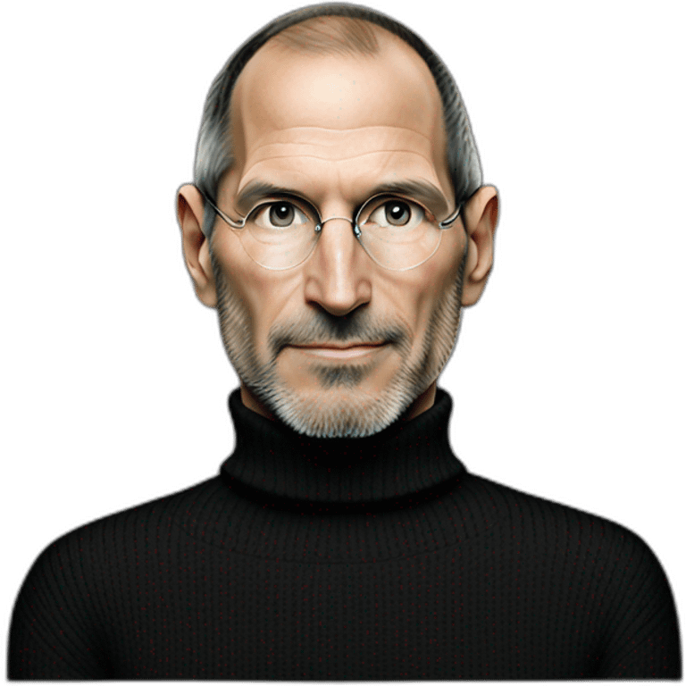 Steve jobs wearing black turtleneck sweater emoji