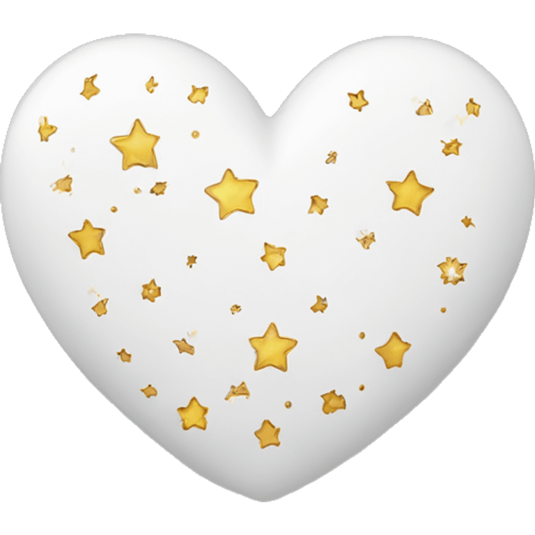 Cuore bianco con le stelle emoji