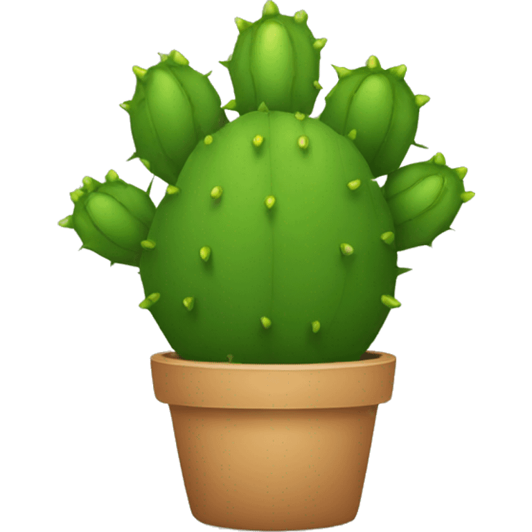 single flat Nopal without pot emoji