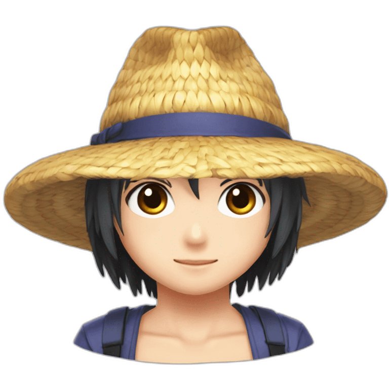 Hinata Shoyo avec le chapeau de paille de Luffy emoji