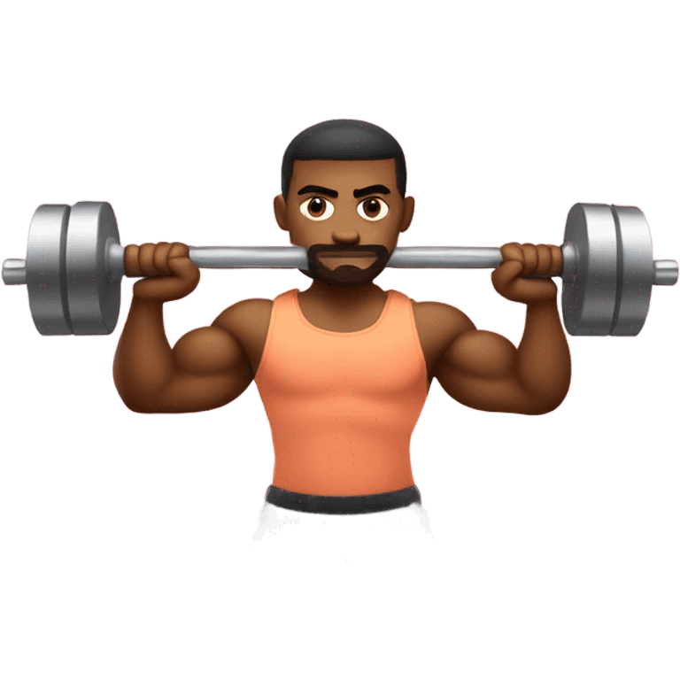 Peach lifting weights  emoji