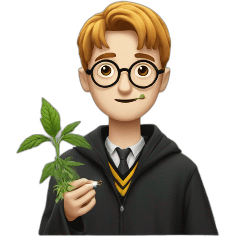 Harry Potter smoking herbs emoji