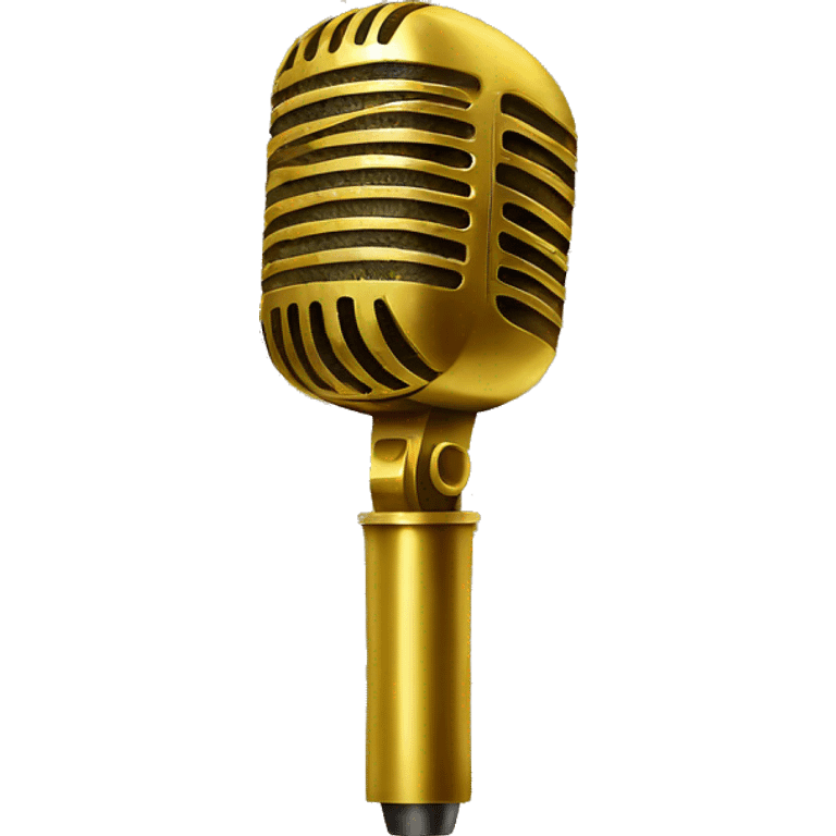 golden microphone emoji