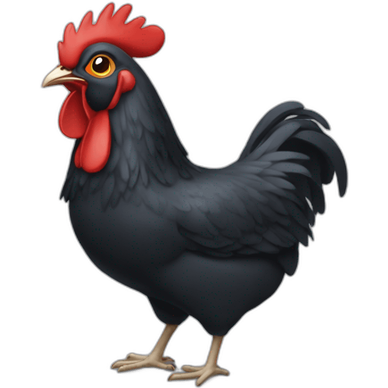 Poule noire emoji