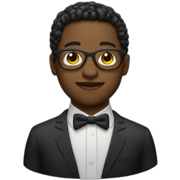 black nerd emoji