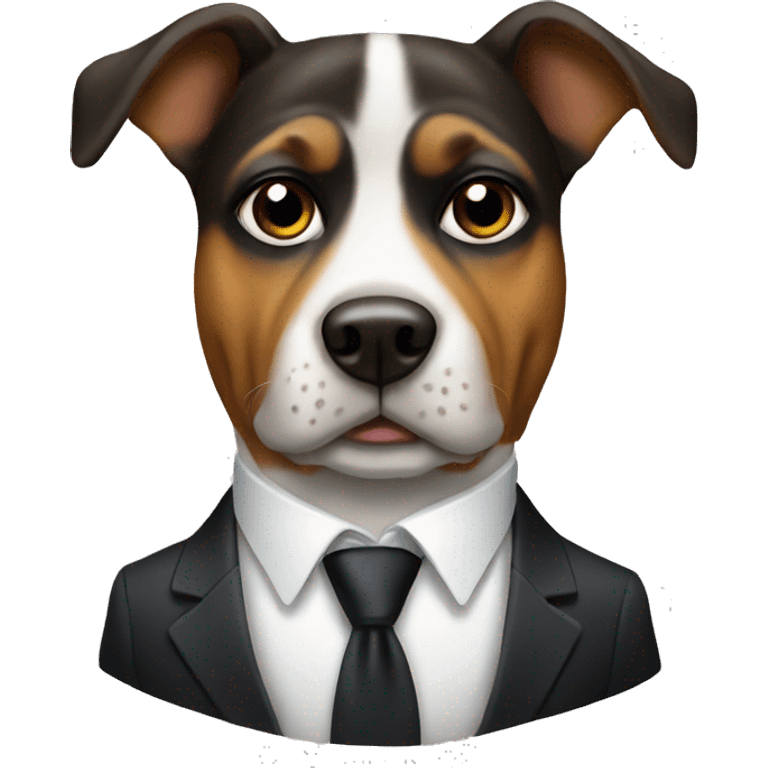 dog wearing a formal suit emoji