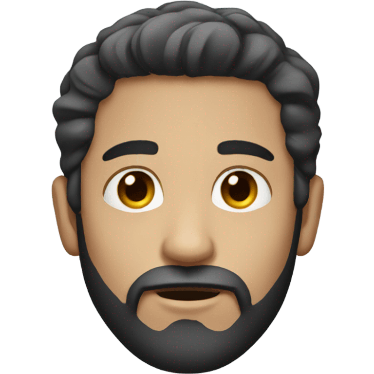 male portrait with facial hair darker hair emoji