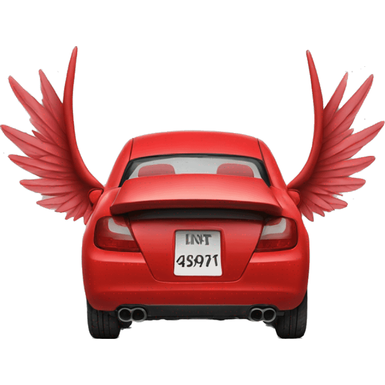 A red car with wings emoji