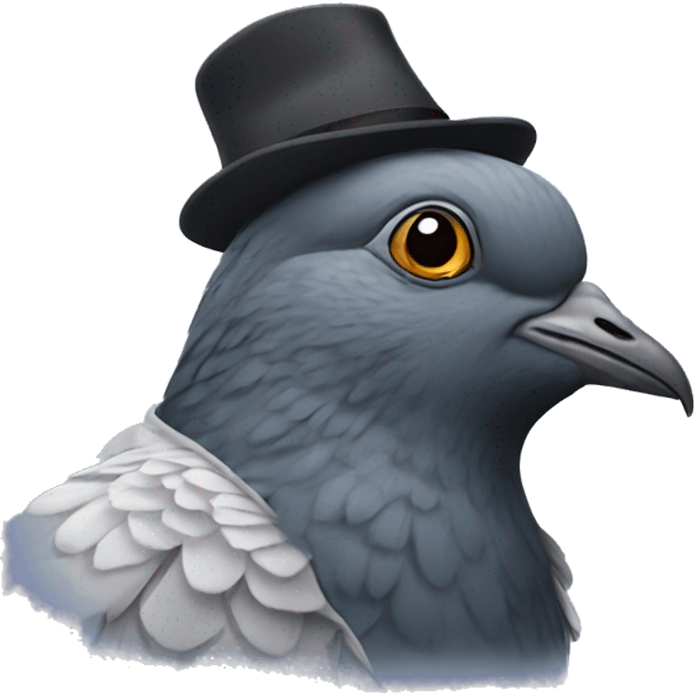 hipster pigeon emoji