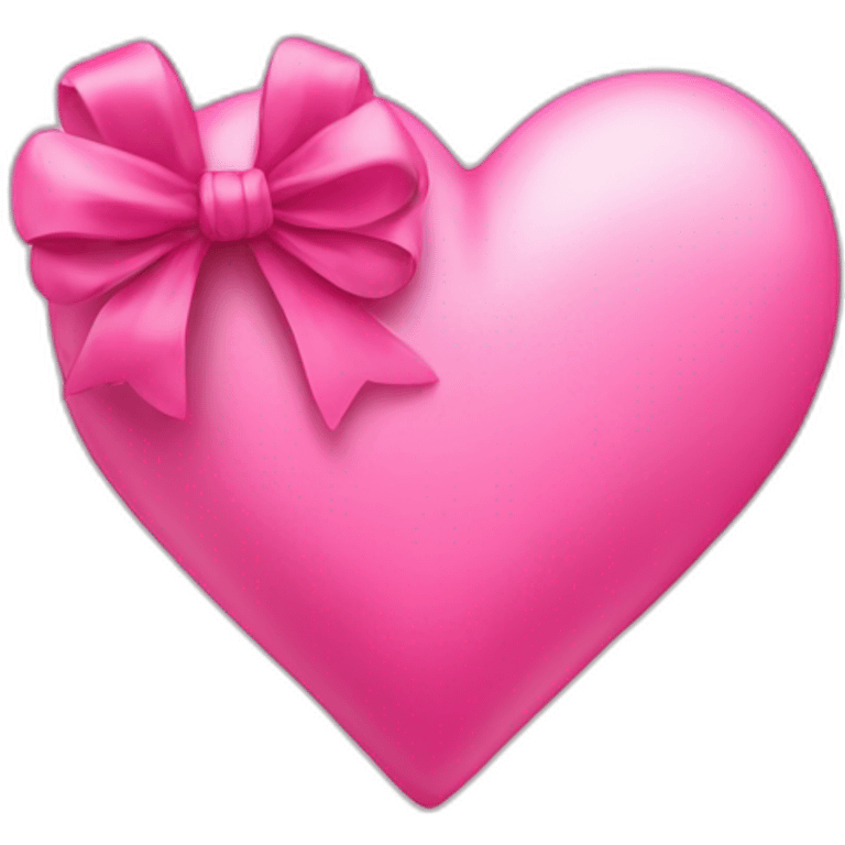 Pink heart with a bow  emoji