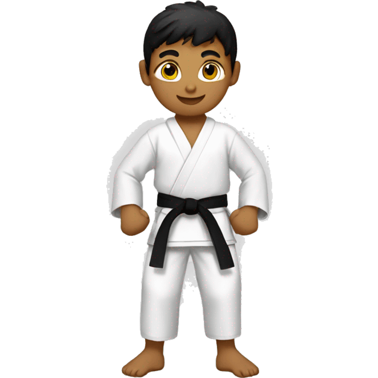 Karate tamoul (sri lanka )boy with black belt emoji