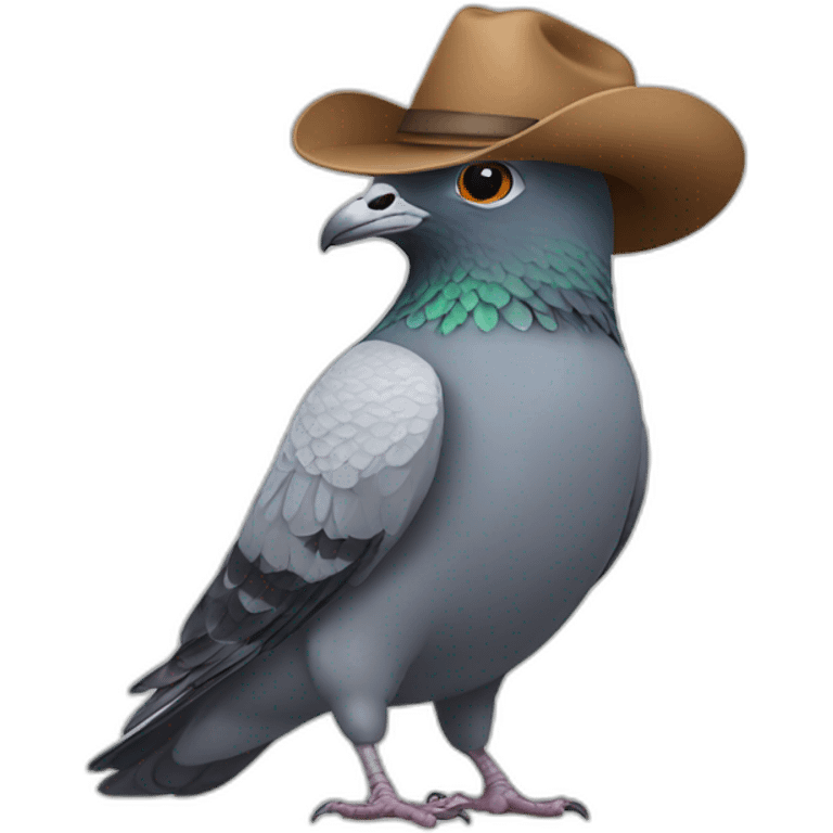 PIGEON WITH cowboy hat emoji