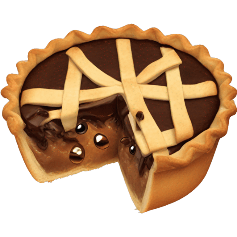 Pie inside a horse  emoji