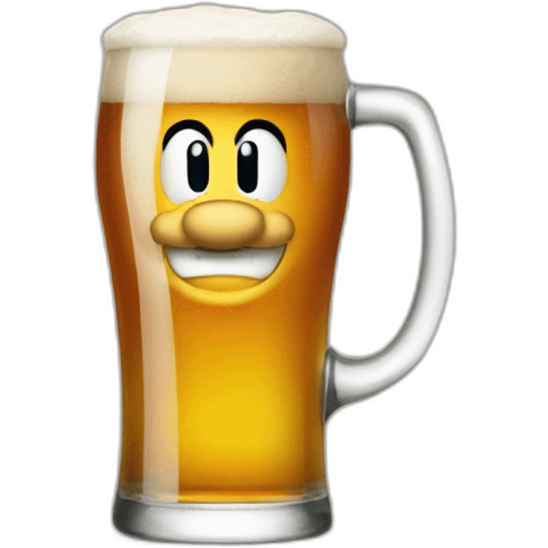 mario drink beer emoji