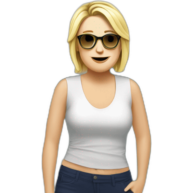 Le Pen in beach emoji