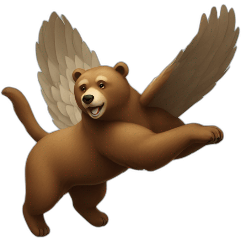 Flying bear emoji