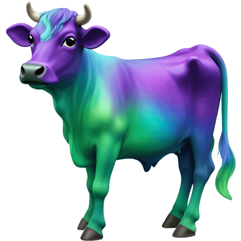 the color of the aurora cow emoji