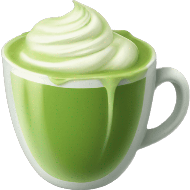 Matcha latte in mug emoji