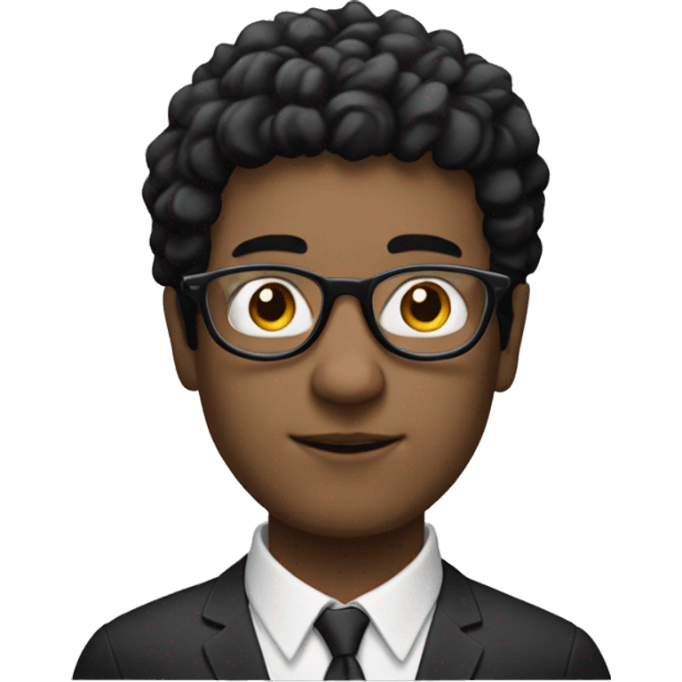 white man with black hair, with circle glasses, on laptop emoji