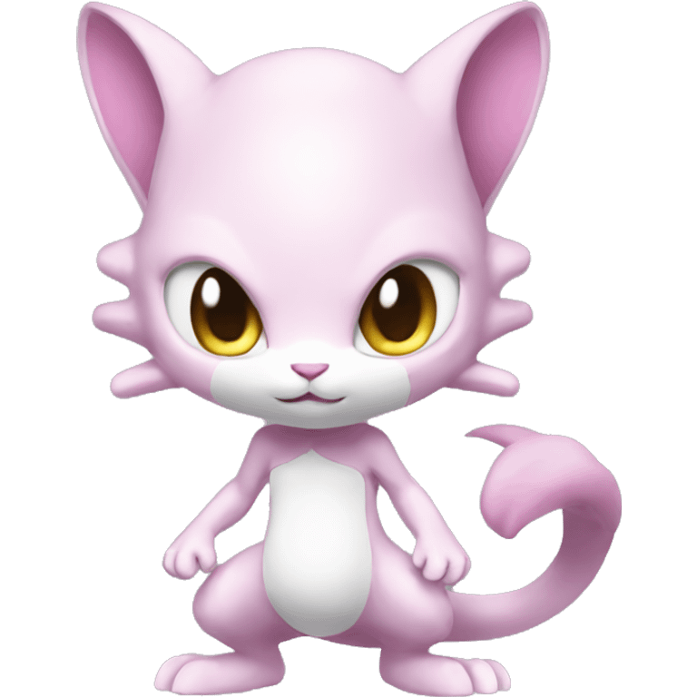 Pink Chibi Anthro Mewtwo-Pokémon full body emoji