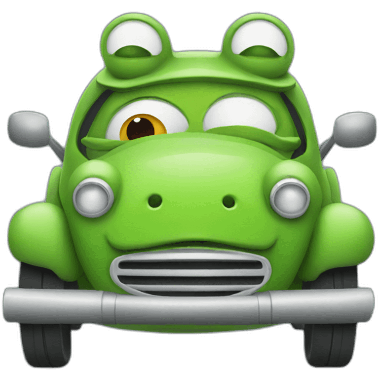 mr frog driving emoji