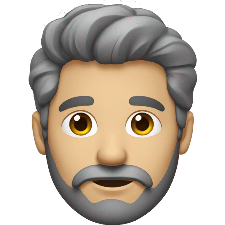 hombre pelo gris sin barba y sin bigote emoji