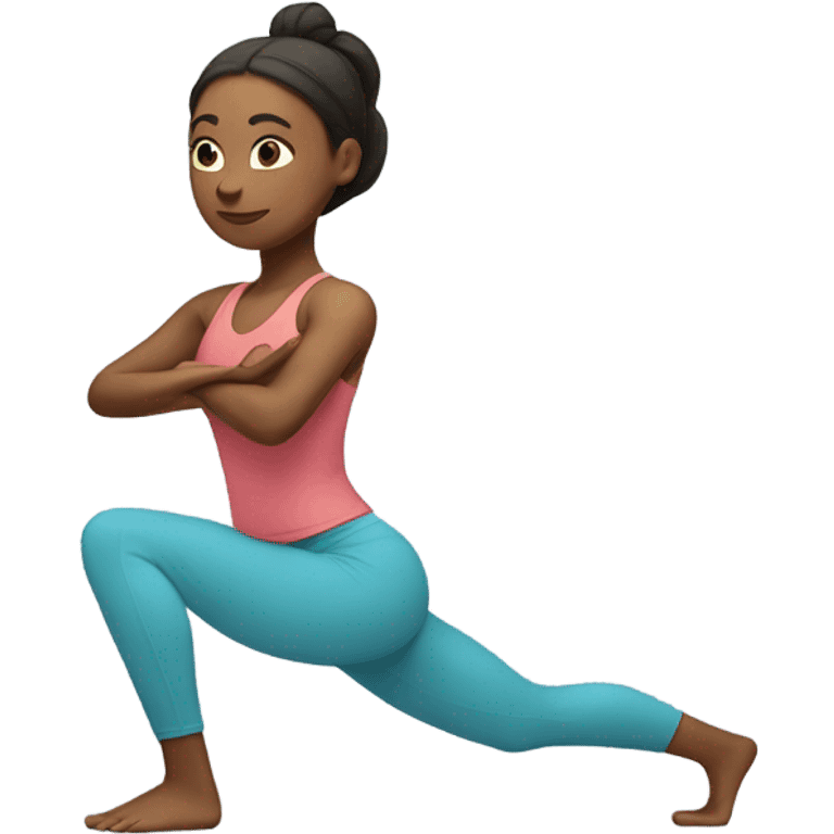 Yoga emoji in lunge emoji