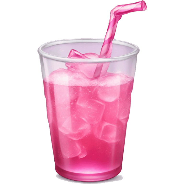 Pink glass soda pop  emoji