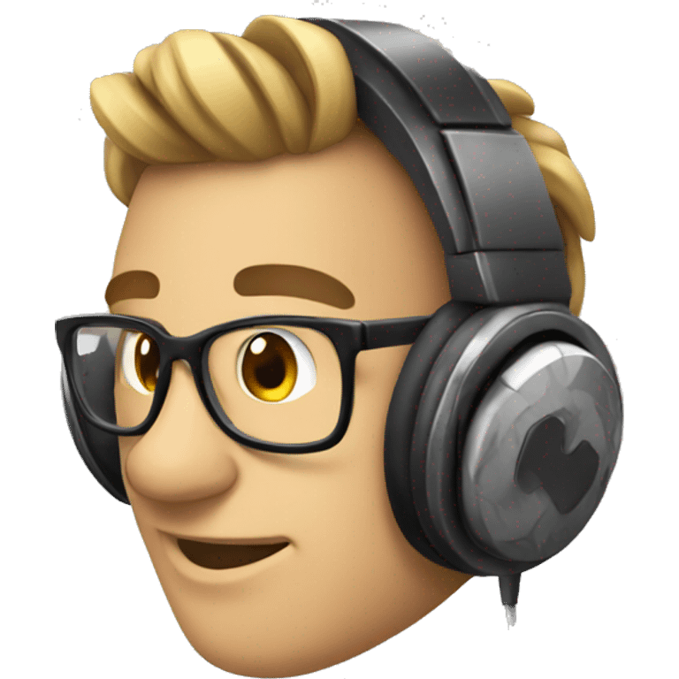 gamer nerd with headphones  emoji