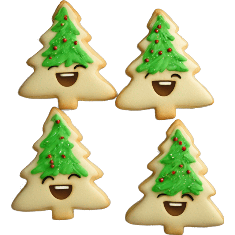 Christmas tree sugar cookie emoji