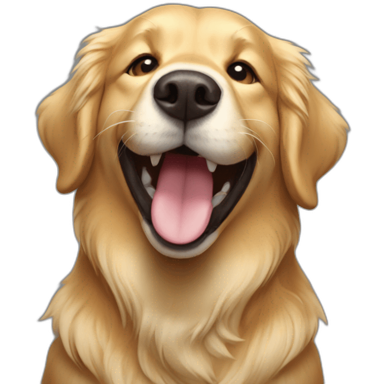 Laughing golden retriever  emoji