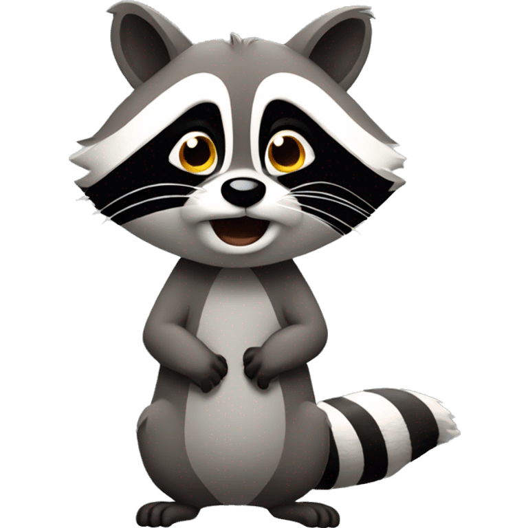 A raccoon shrugging emoji