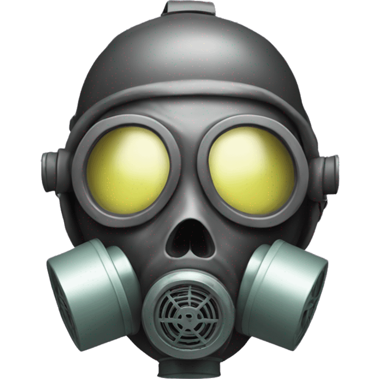 Skull wearing a gas mask emoji