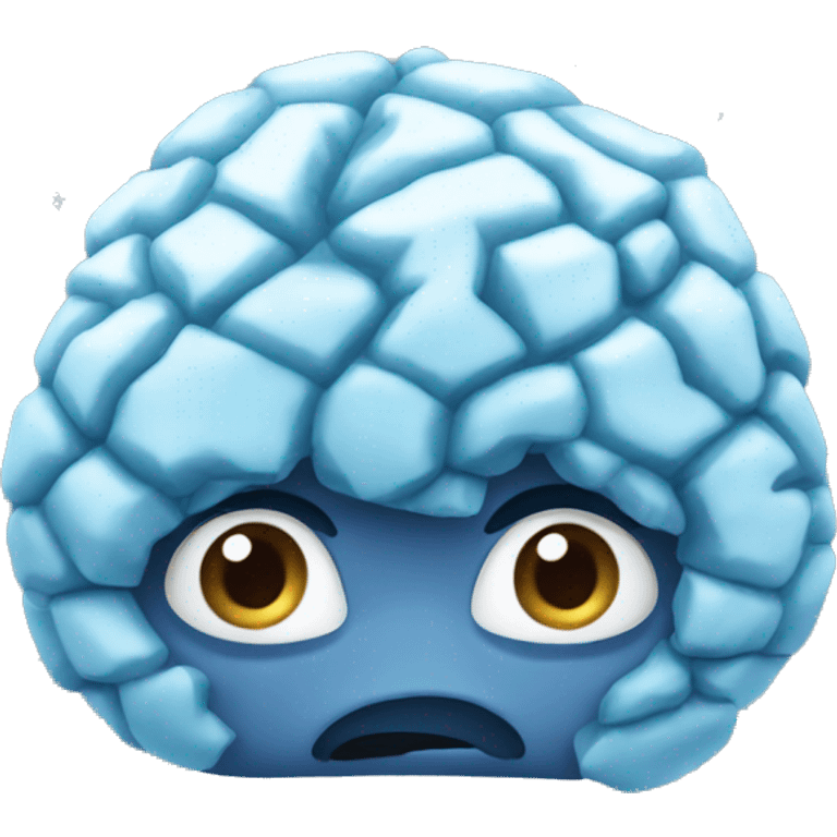 A frozen brain emoji