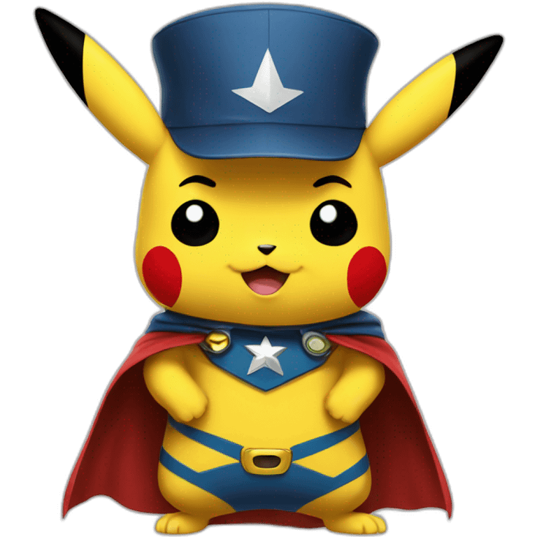 Pikachu-wears-superhero-cape emoji