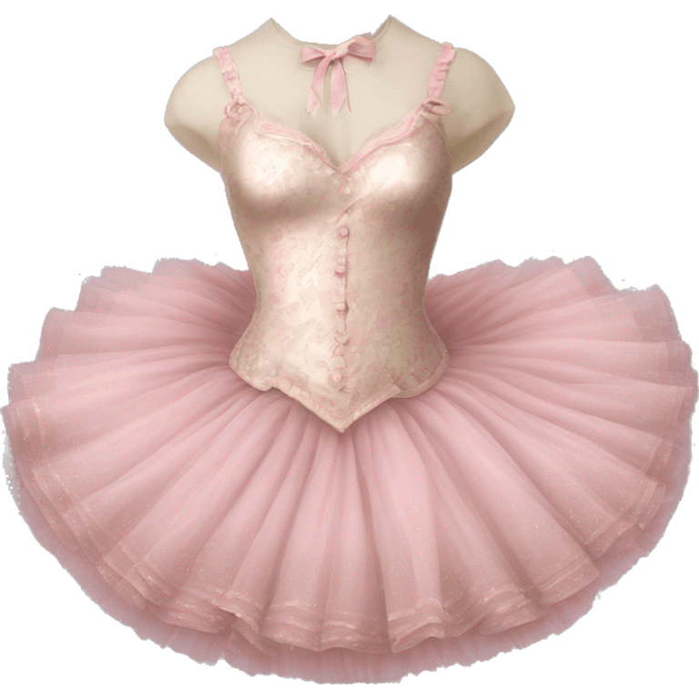 Vintage rococo light pink tutu emoji