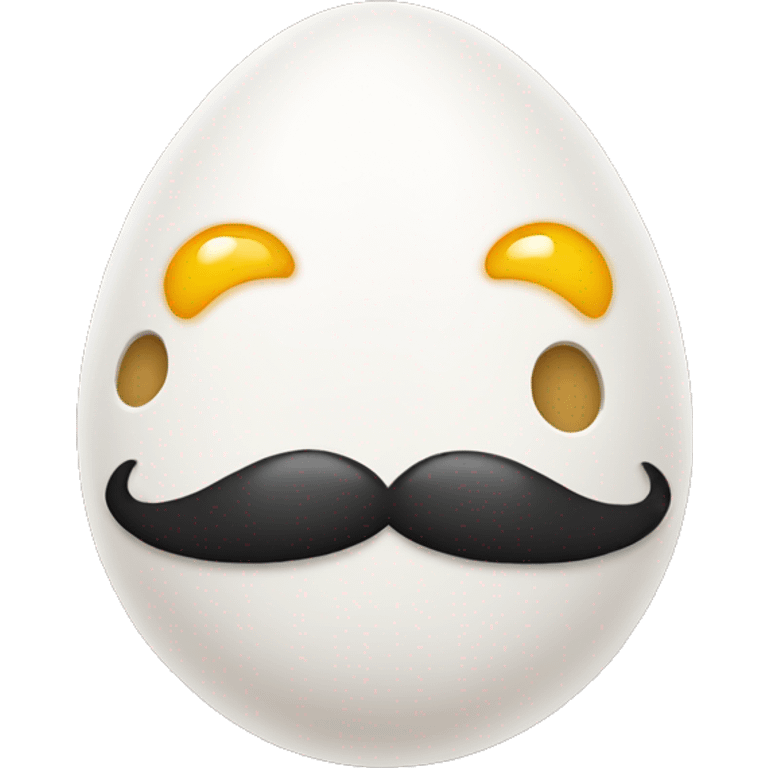 egg with mustache emoji