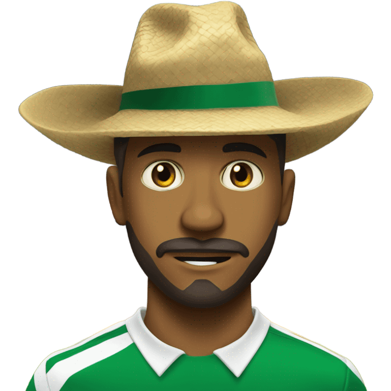 Leon jugando futbol con sombrero emoji