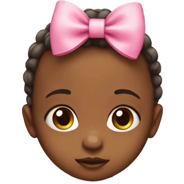 Baby with pink bow emoji