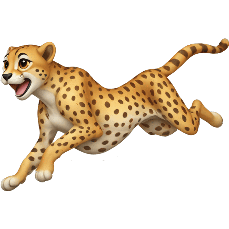 Jumping cheetah emoji