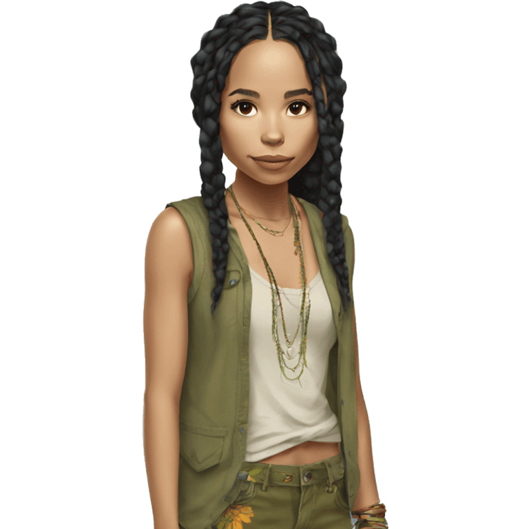 Zoe Kravitz, Portrait, Hippie Clothes emoji