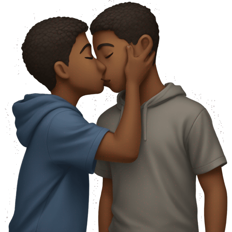 Two boys kissing emoji