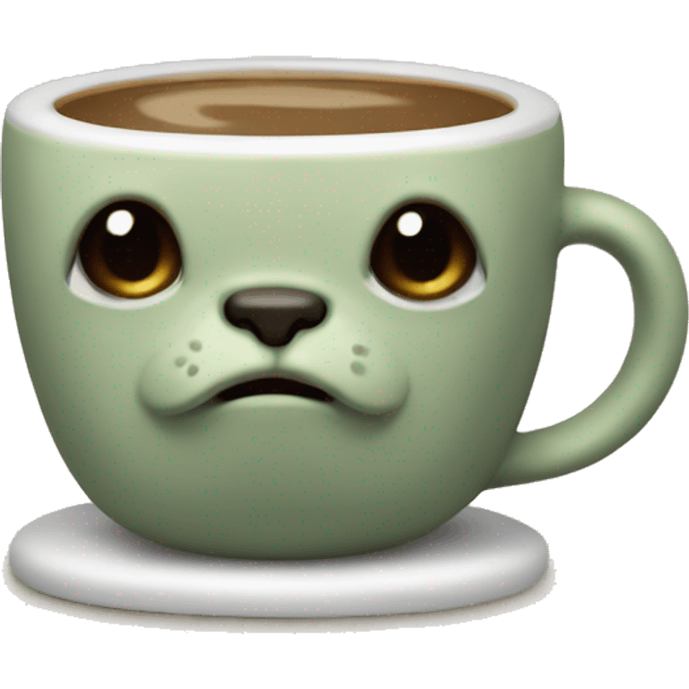 Grogu drinking coffee emoji